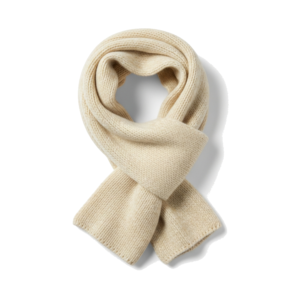 Cream wool scarf