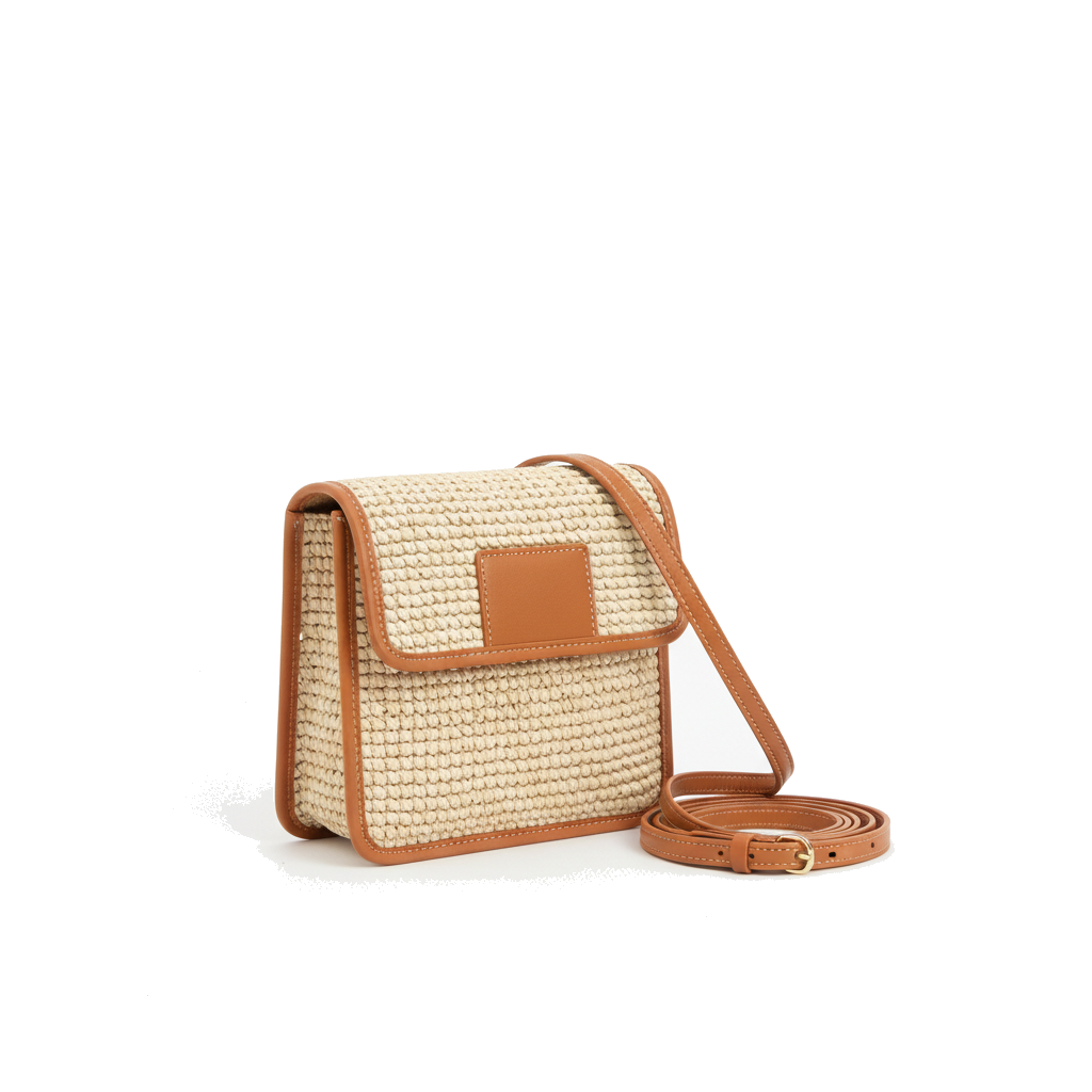 Raffia crossbody bag